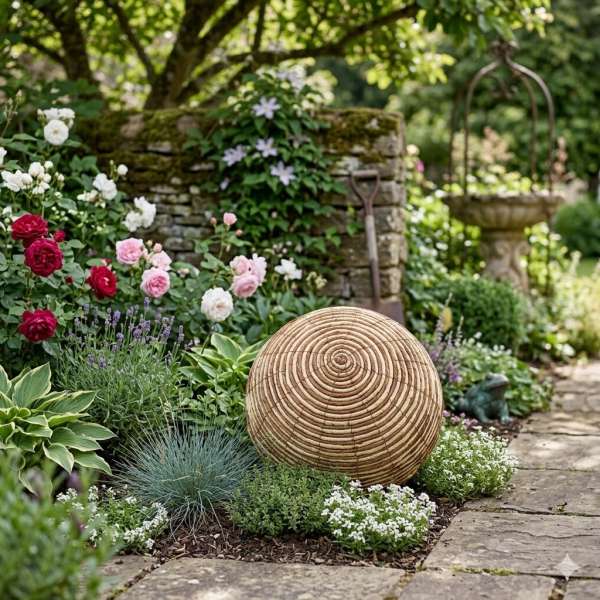 Natürliche Bastkugel ca. 38 cm - Gartendekoration